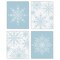 Big Dot of Happiness Winter Wonderland - Unframed Snowflake Holiday Linen Paper Wall Art - Set of 4 - Artisms - 8 x 10 inches